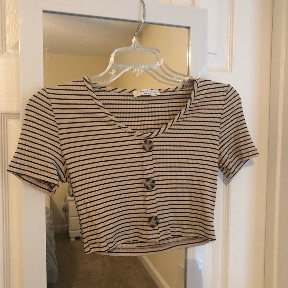 Striped crop top